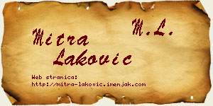 Mitra Laković vizit kartica